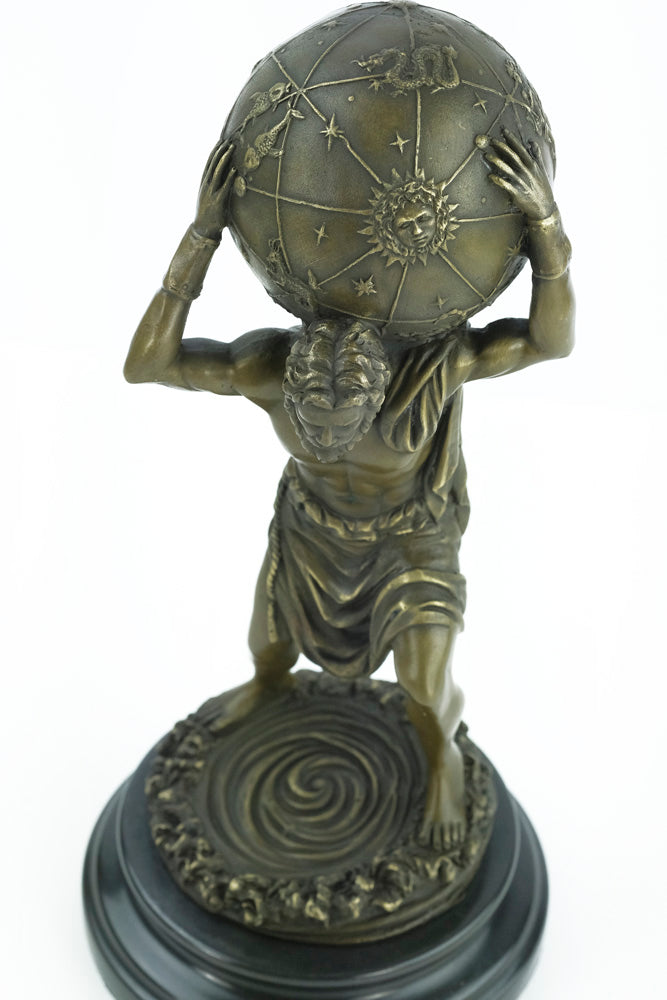 Bronze sculpture of Atlas carrying the world