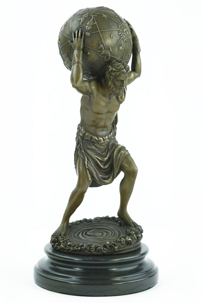 Bronze sculpture of Atlas carrying the world