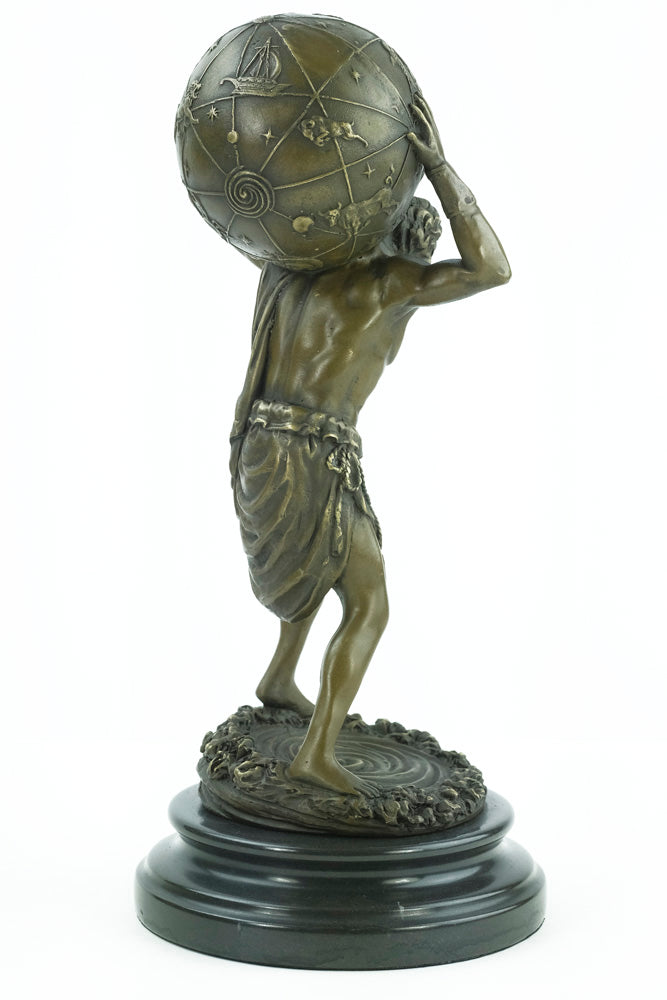 Bronze sculpture of Atlas carrying the world