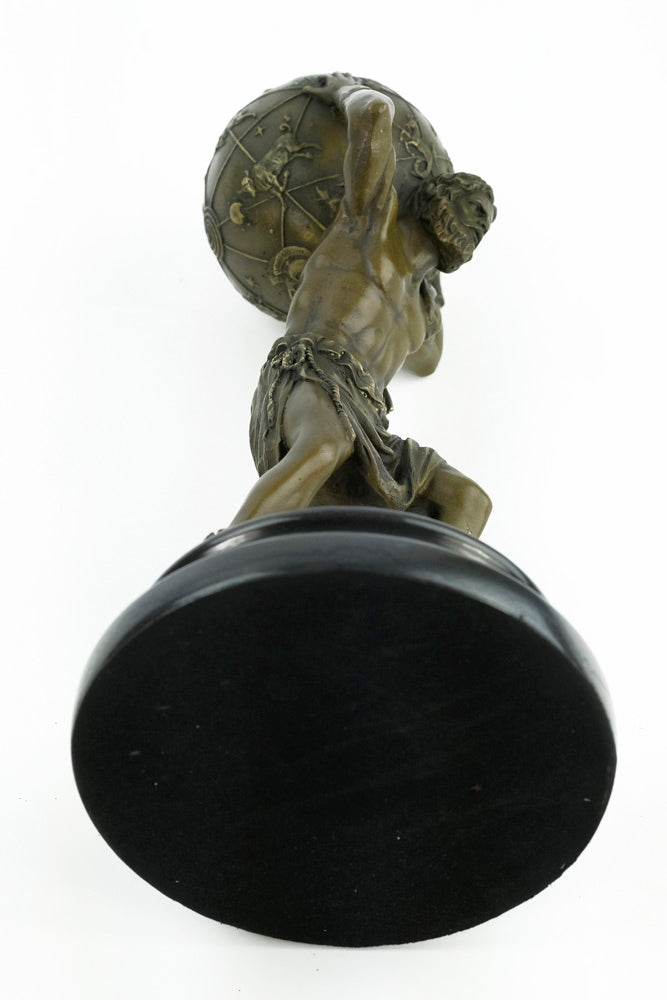 Bronze sculpture of Atlas carrying the world