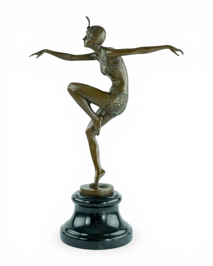 Bronze sculpture of a dancer named 'Con Brio'