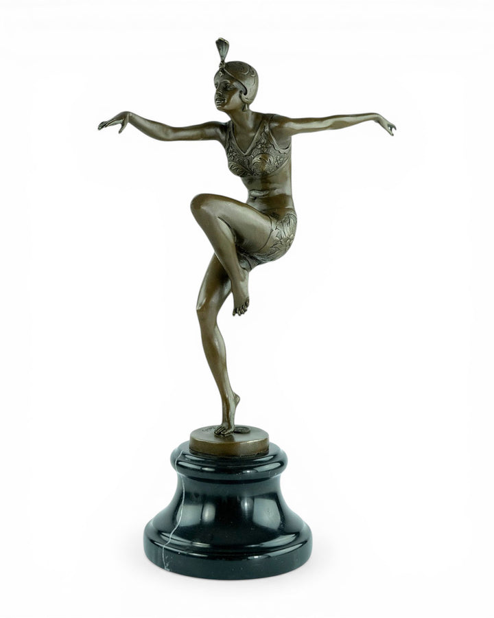 Bronze sculpture of a dancer named 'Con Brio'