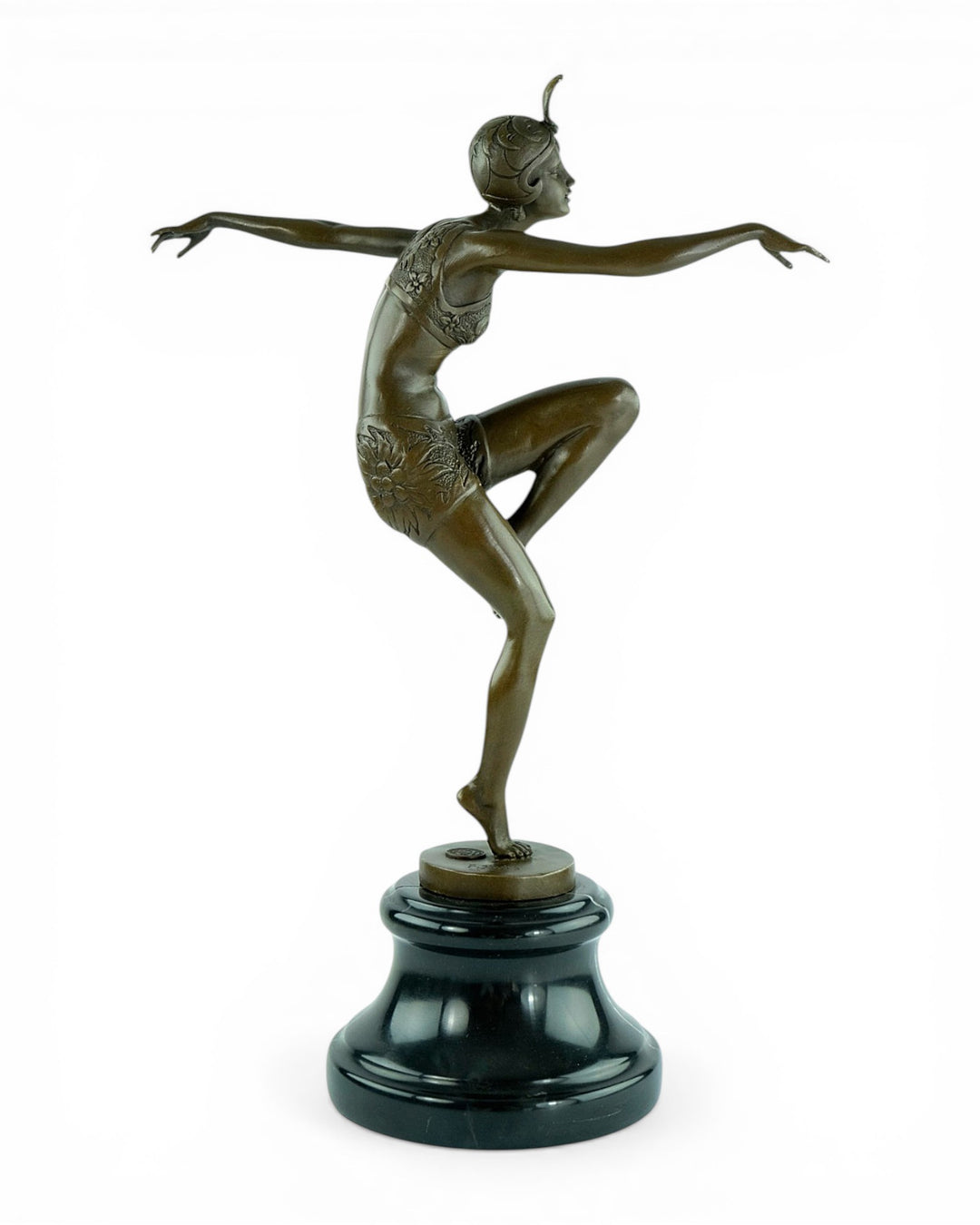 Bronze sculpture of a dancer named 'Con Brio'