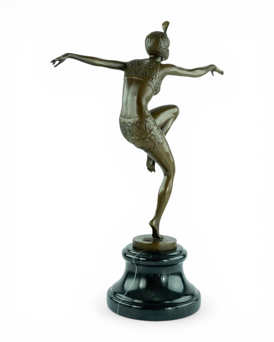 Bronze sculpture of a dancer named 'Con Brio'