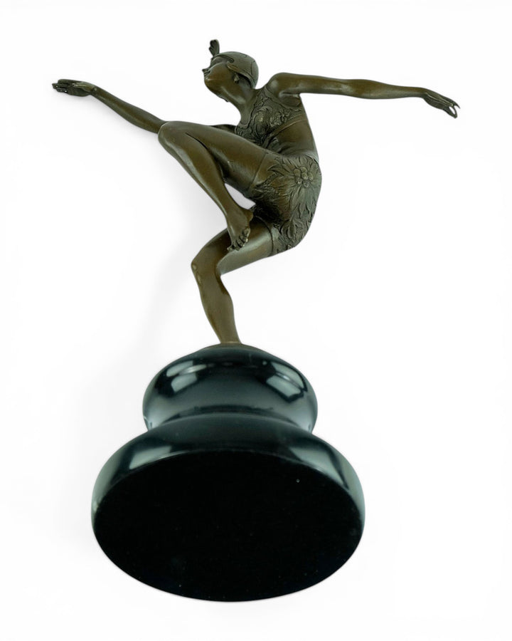 Bronze sculpture of a dancer named 'Con Brio'