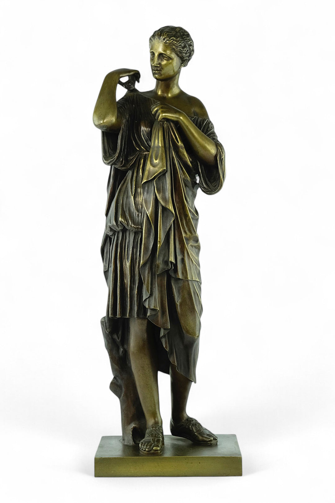 Antiek bronzen beeld van Diana van Gabii