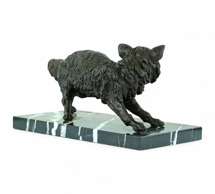 Bronze sculpture of a wiley fox