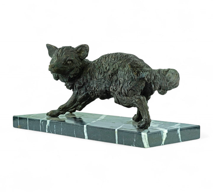Bronze sculpture of a wiley fox