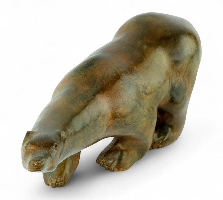 Bronzen beeld van een ijsbeer van de gieterij Pierre Chenet