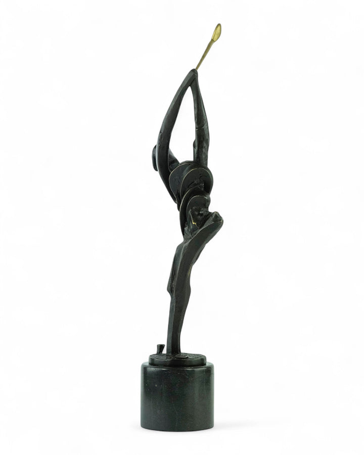 Modern bronze golfer sculpture - full swing