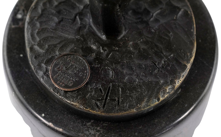 Modern bronze golfer sculpture - full swing