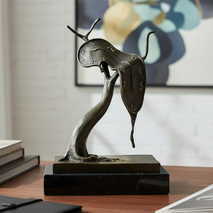 Bronze Sculpture of The Melting Clock after Salvador Dali