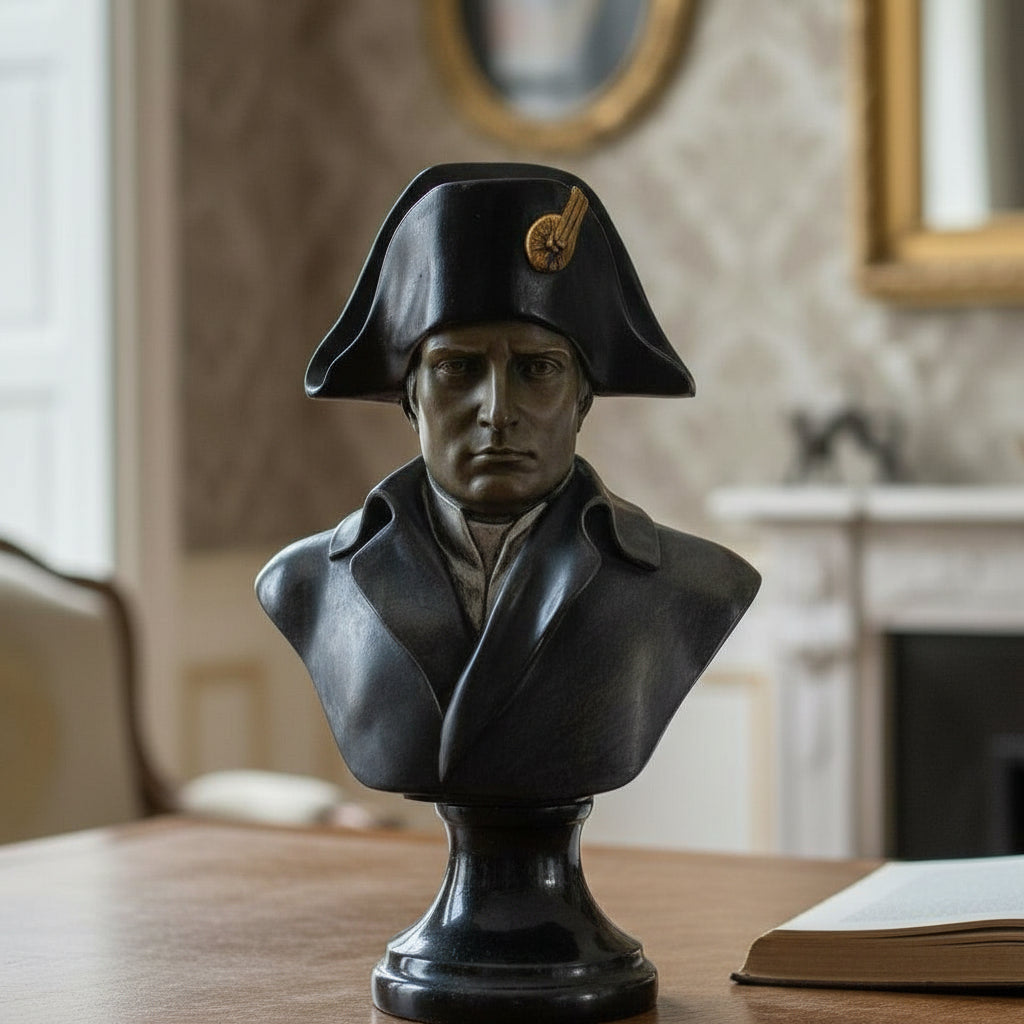Bronze bust of Napoleon Bonaparte (hand-painted)