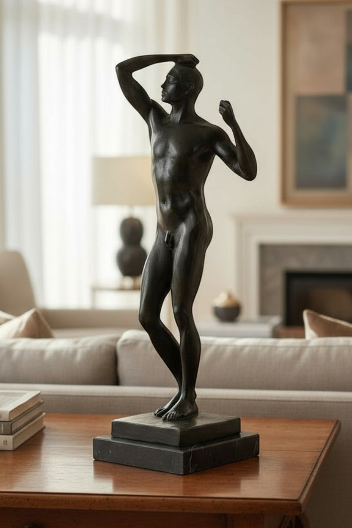 Bronzen beeld 'The Age of Bronze' naar Rodin