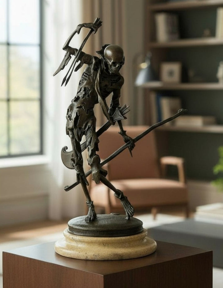 Escultura de bronce de Tödlein inspirada en Hans Leinberger (c. 1480-1531)