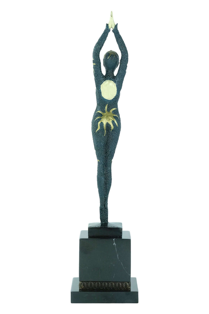 Art Deco bronze sculpture of a starfish dancer, showcasing elegance and creativity with intricate detailing.