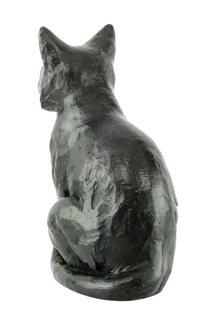 Beautiful bronze sculpture of a sitting cat, perfect for indoor or outdoor display. Ideal for cat lovers.