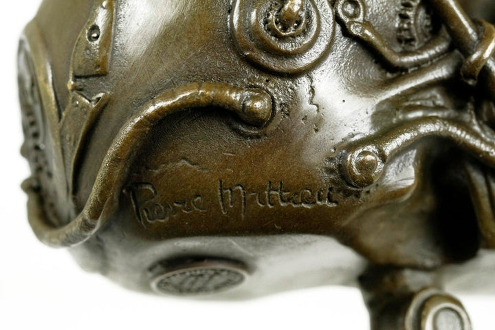 Bronze Skull Sculpture Steampunk Decoration Bronze Skull Statue Steampunk Art Steampunk Lovers Gift Skull Figurine Skull Gift Art Statue