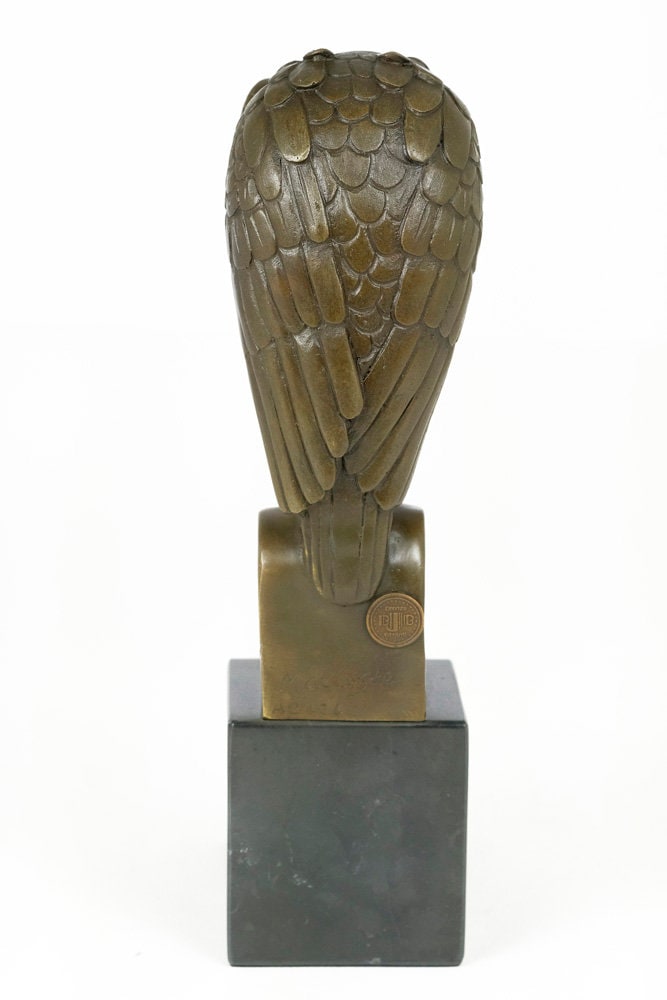 Bronze Owl Sculpture in Art Deco Style Bronze Owl Statue Animal Art Figurine Medes Da Costa Sculpture Owl Lovers Gift Bird Figurine Art