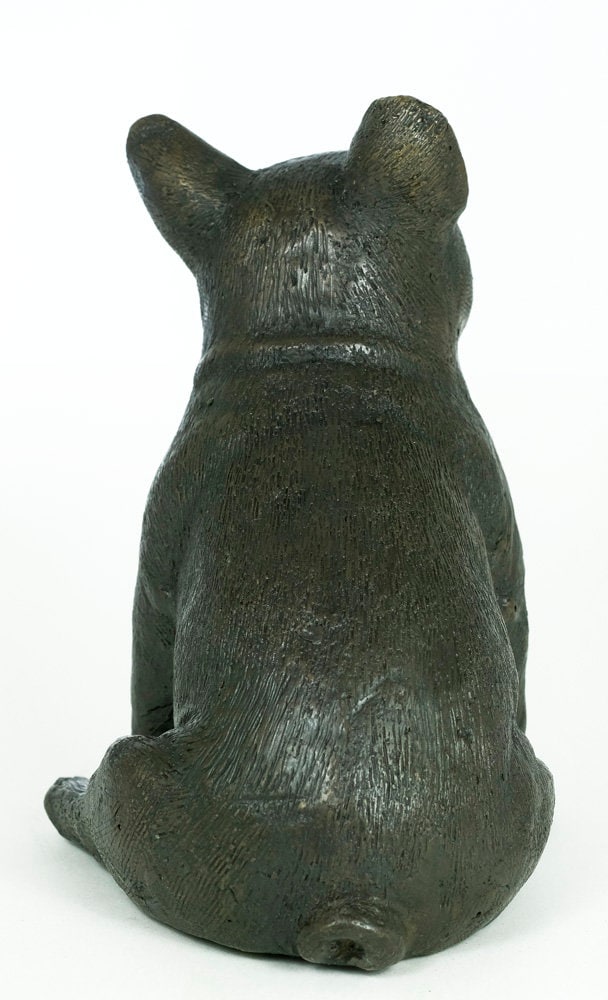 Bronze French Bulldog Sculpture Sitting Pug Figurine Bronze Dog Sculpture Dog Gift Dog Decoration Dog Art Statue French Bulldog Statue