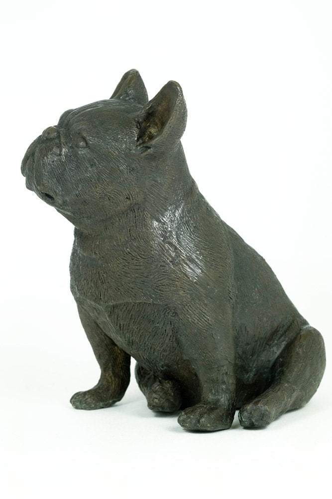 Bronze French Bulldog Sculpture Sitting Pug Figurine Bronze Dog Sculpture Dog Gift Dog Decoration Dog Art Statue French Bulldog Statue
