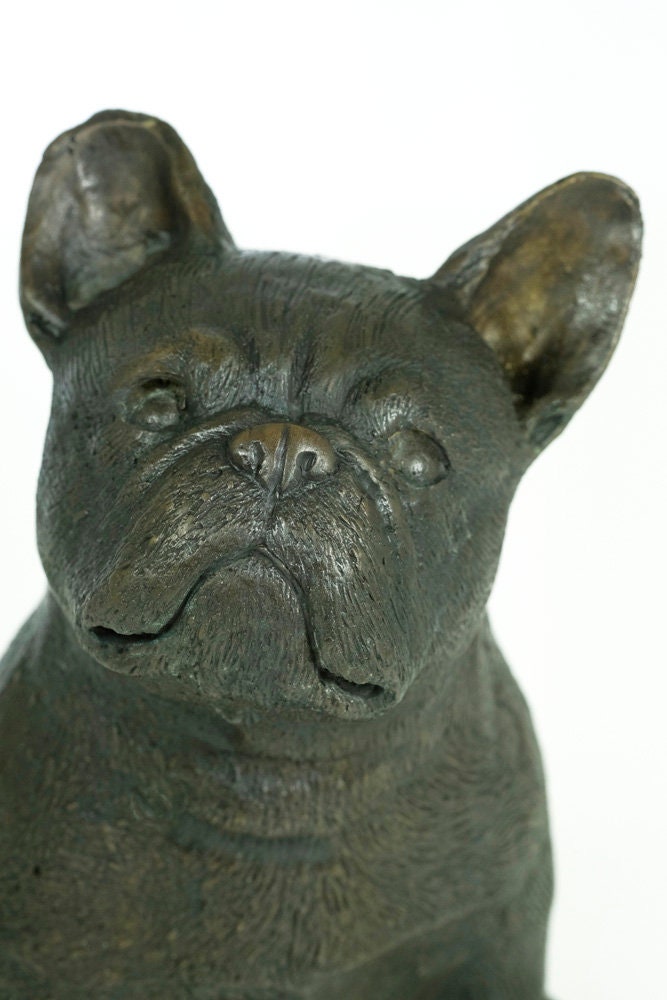 Bronze French Bulldog Sculpture Sitting Pug Figurine Bronze Dog Sculpture Dog Gift Dog Decoration Dog Art Statue French Bulldog Statue
