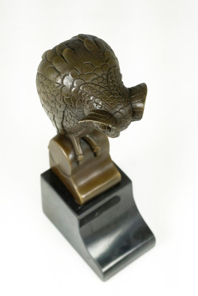 Bronze Owl Sculpture in Art Deco Style Bronze Owl Statue Animal Art Figurine Medes Da Costa Sculpture Owl Lovers Gift Bird Figurine Art