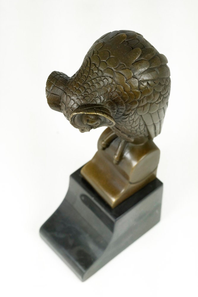 Bronze Owl Sculpture in Art Deco Style Bronze Owl Statue Animal Art Figurine Medes Da Costa Sculpture Owl Lovers Gift Bird Figurine Art