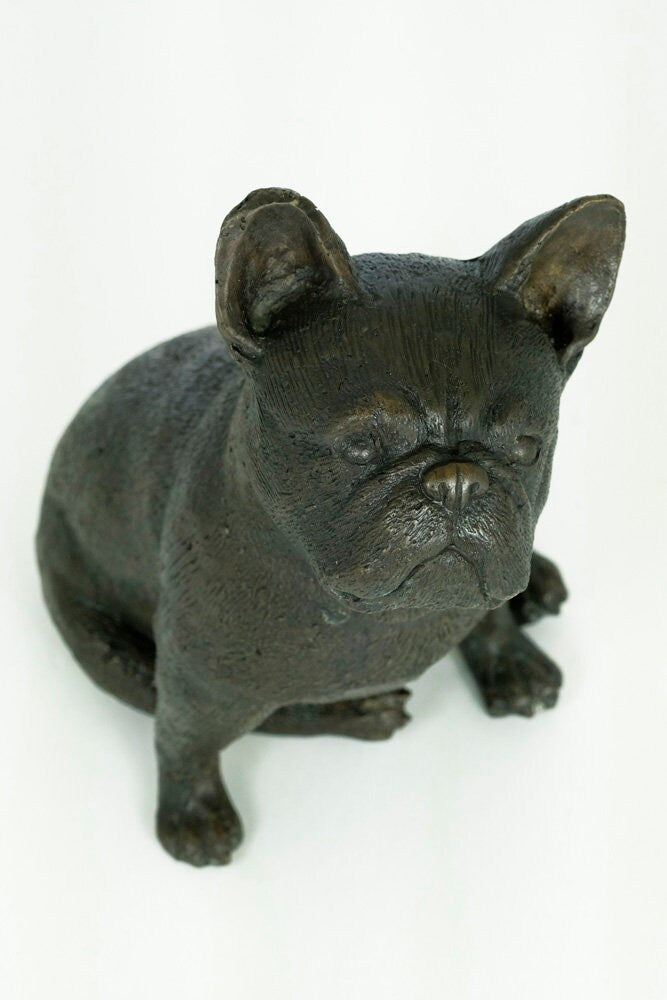 Bronze French Bulldog Sculpture Sitting Pug Figurine Bronze Dog Sculpture Dog Gift Dog Decoration Dog Art Statue French Bulldog Statue