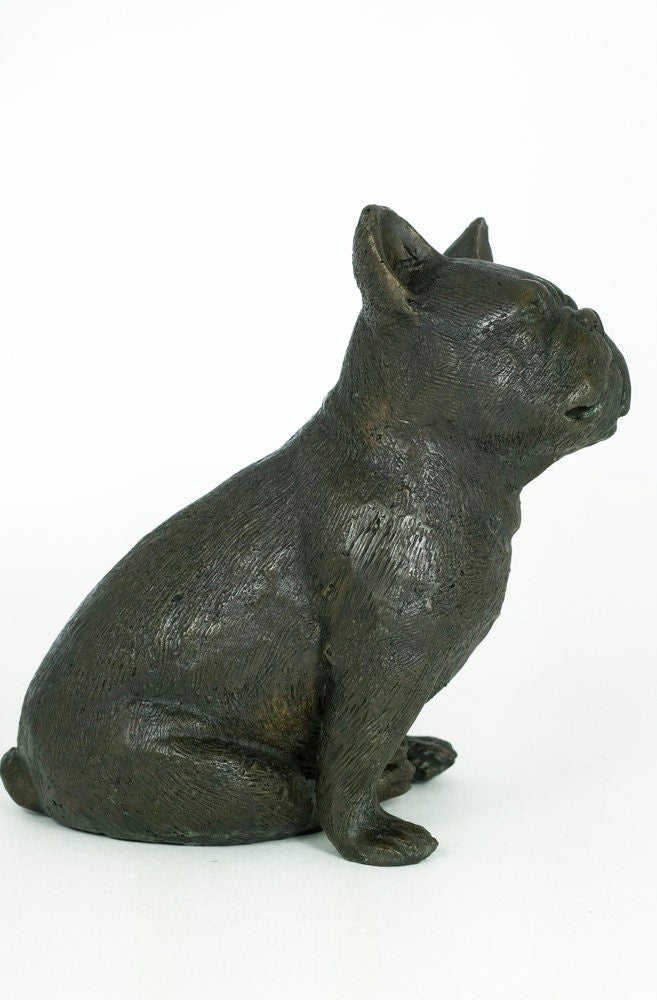 Bronze French Bulldog Sculpture Sitting Pug Figurine Bronze Dog Sculpture Dog Gift Dog Decoration Dog Art Statue French Bulldog Statue