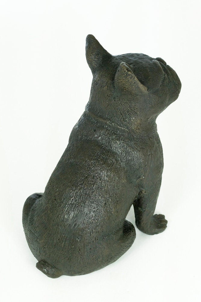 Bronze French Bulldog Sculpture Sitting Pug Figurine Bronze Dog Sculpture Dog Gift Dog Decoration Dog Art Statue French Bulldog Statue