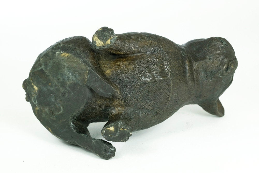 Bronze French Bulldog Sculpture Sitting Pug Figurine Bronze Dog Sculpture Dog Gift Dog Decoration Dog Art Statue French Bulldog Statue