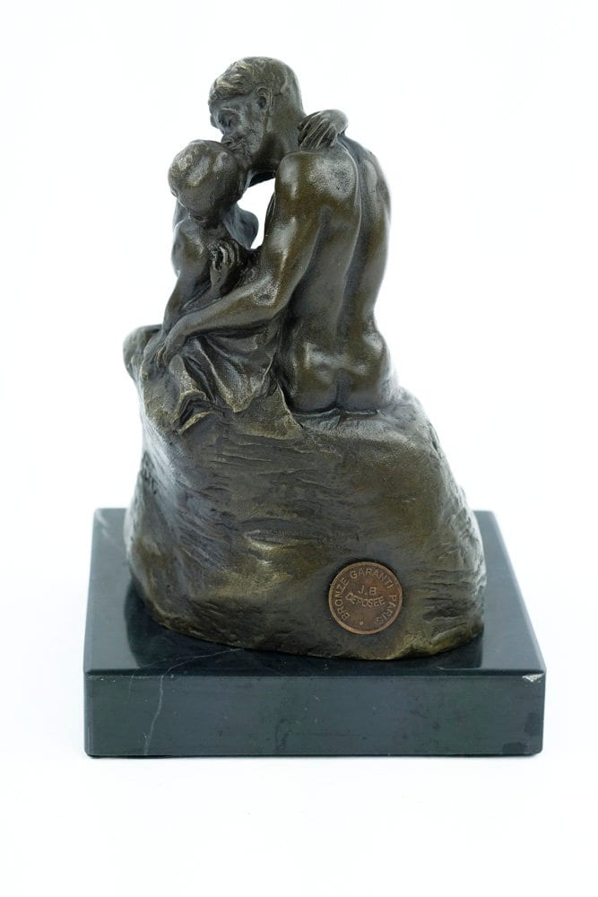 Bronze Sculpture of a Kissing Couple Inspired by Rodin Contemporary Art Statue Bronze Couple Sculpture Lovers Gift Love Decoration French
