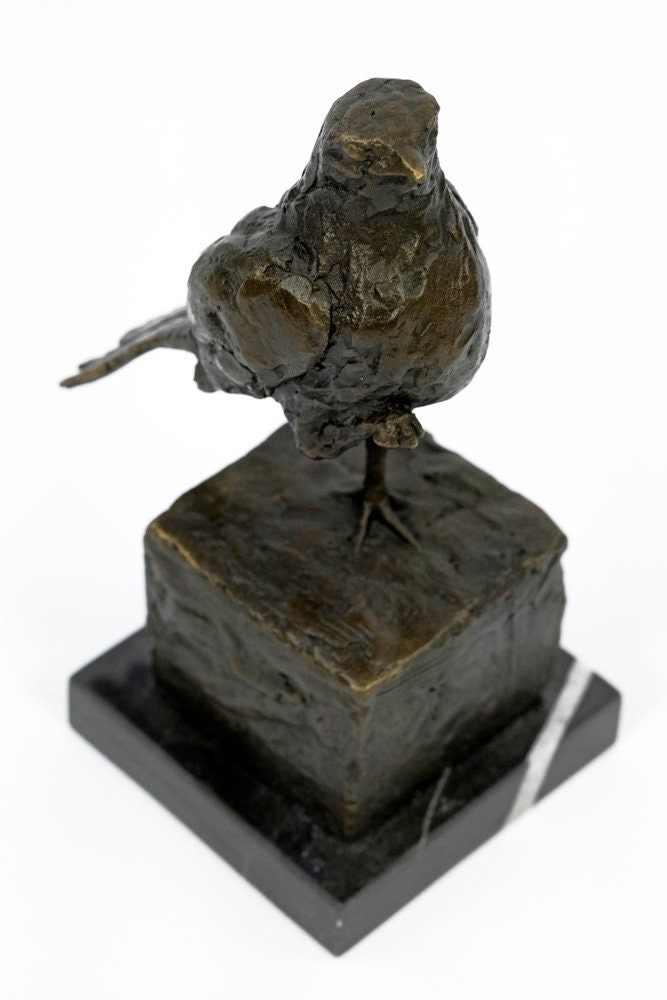 Bronze Sparrow Statue Bird Lovers Gift Bronze Bird Sculpture Animal Art Figurine Animal Sculpture Bird Gift Bird Decoration Contemporary Art