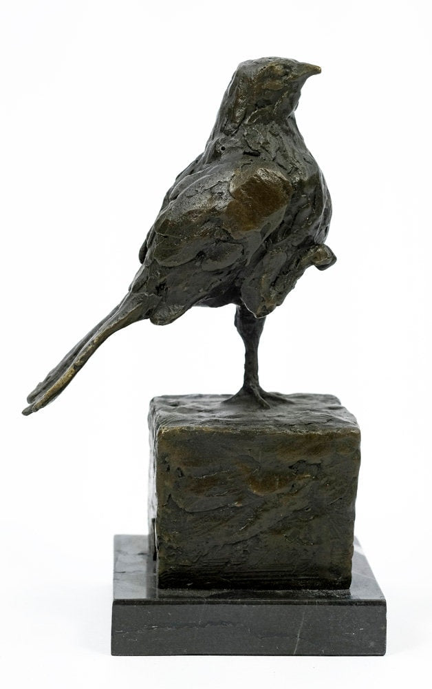 Bronze Sparrow Statue Bird Lovers Gift Bronze Bird Sculpture Animal Art Figurine Animal Sculpture Bird Gift Bird Decoration Contemporary Art