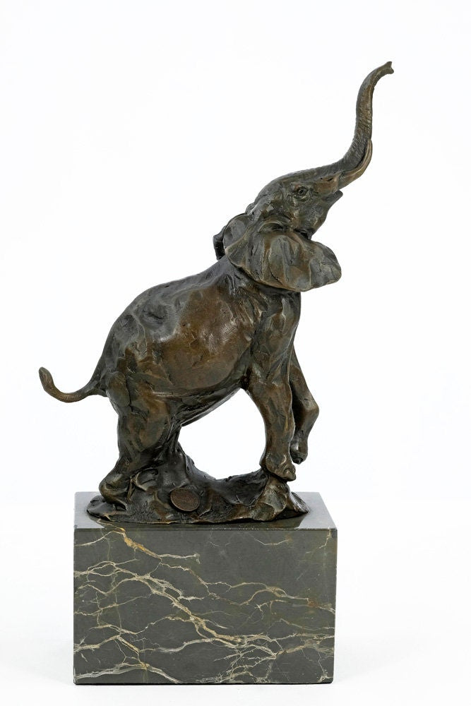 Bronze Elephant Sculpture African Elephant Statue Animal Art Figurine Bronze Elephant Statue Elephant Art Elephant Decoration