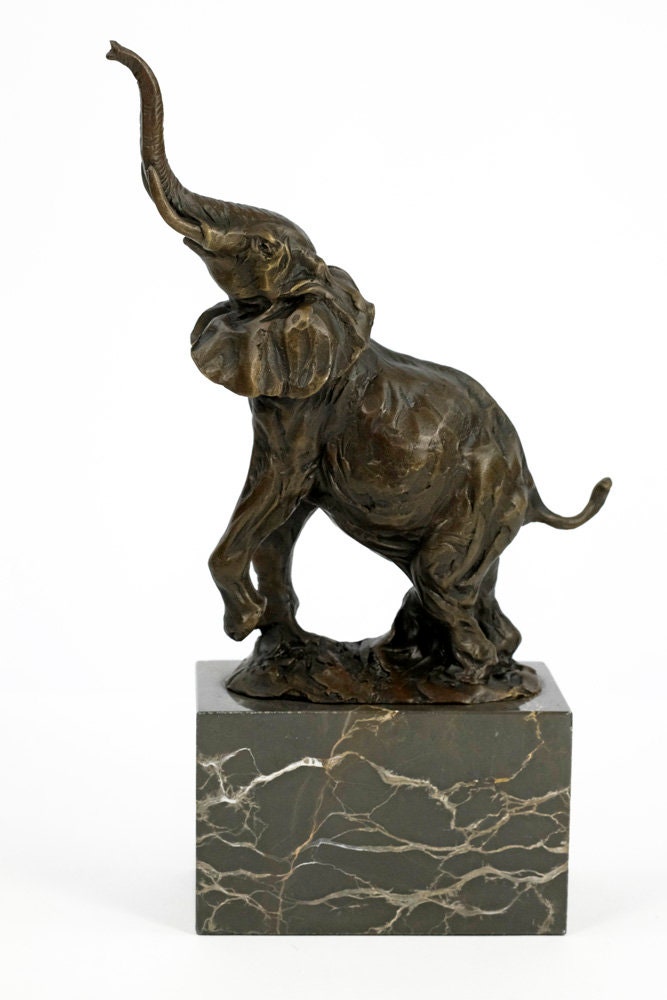 Bronze Elephant Sculpture African Elephant Statue Animal Art Figurine Bronze Elephant Statue Elephant Art Elephant Decoration