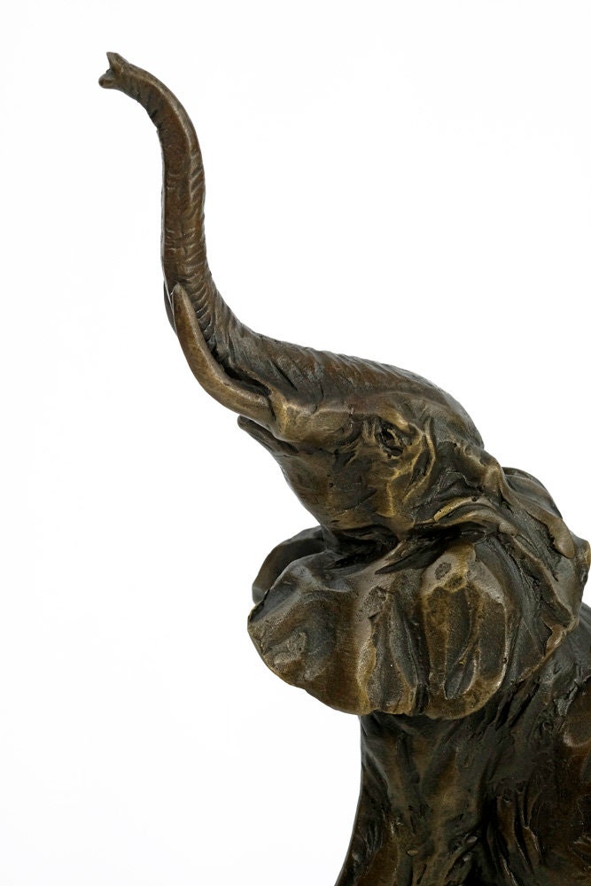 Bronze Elephant Sculpture African Elephant Statue Animal Art Figurine Bronze Elephant Statue Elephant Art Elephant Decoration
