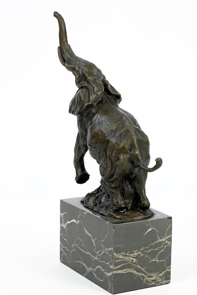 Bronze Elephant Sculpture African Elephant Statue Animal Art Figurine Bronze Elephant Statue Elephant Art Elephant Decoration