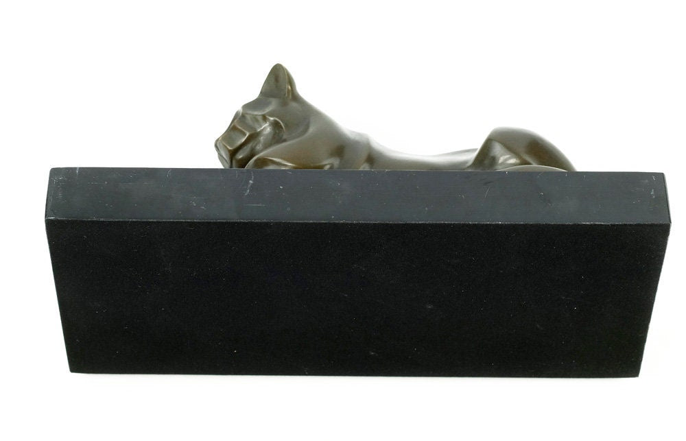 Bronze Cat Statue Animal Art Figurine Bronze Cubist Cat Sculpture Reclining Cat Figurine Cat Art Sculpture Cubism Animal Statue