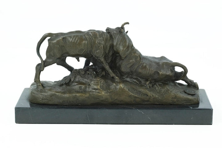 Bronze Sculpture of Two Fighting Bulls Animal Art Statue Bronze Bull Statue Clésinger Sculpture Animal Sculpture Bull Lovers Gift Bull Deco