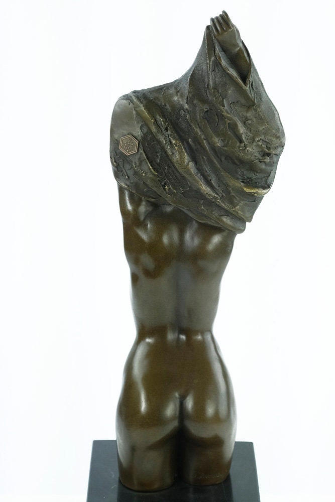 Large Bronze Female Torso Sculpture Undressing Female Statue Modern Art Statue Bronze Female Nude Art Nude Female Torso Art Sculpture