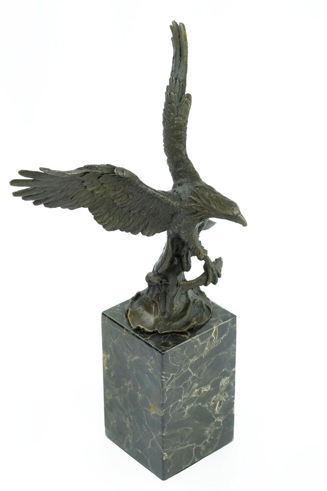 Bronze Fishing Eagle Sculpture Animal Art Figurine Bronze Eagle Statue Bald Eagle Bronze Animal Sculpture Sea Eagle Figure Bronze Eagle Art