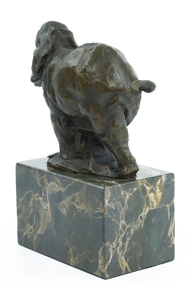 Bronze Elephant Sculpture Wildlife Art Statue Bronze Elephant Statue Walking Elephant Decoration Bronze Elephant Figurine African Animal Art