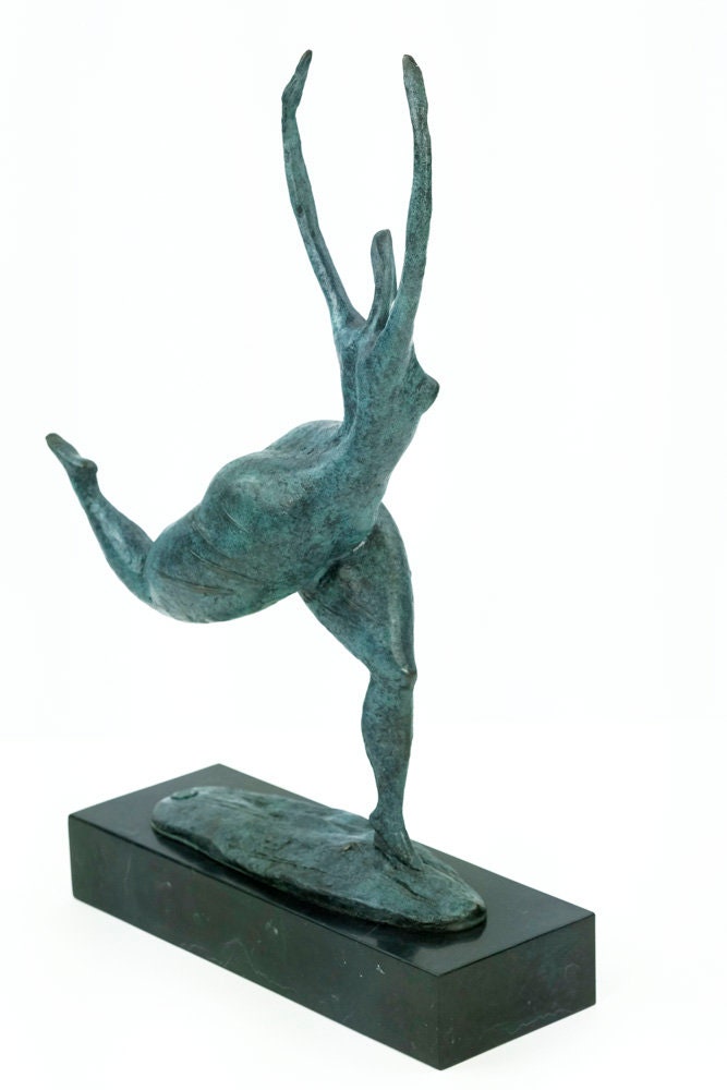 Large Modern Bronze Sculpture of a Dancing Female Bronze Female Statue Contemporary Art Statue Bronze Dancer Sculpture Dance Lovers Gift