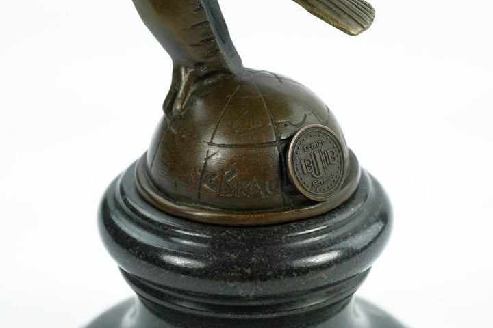 Bronze Art Deco Eagle Statue Bronze Car Mascot Animal Art Figurine Bronze Eagle Sculpture Art Deco Bronzes Eagle Figurine Bronze Art Statue