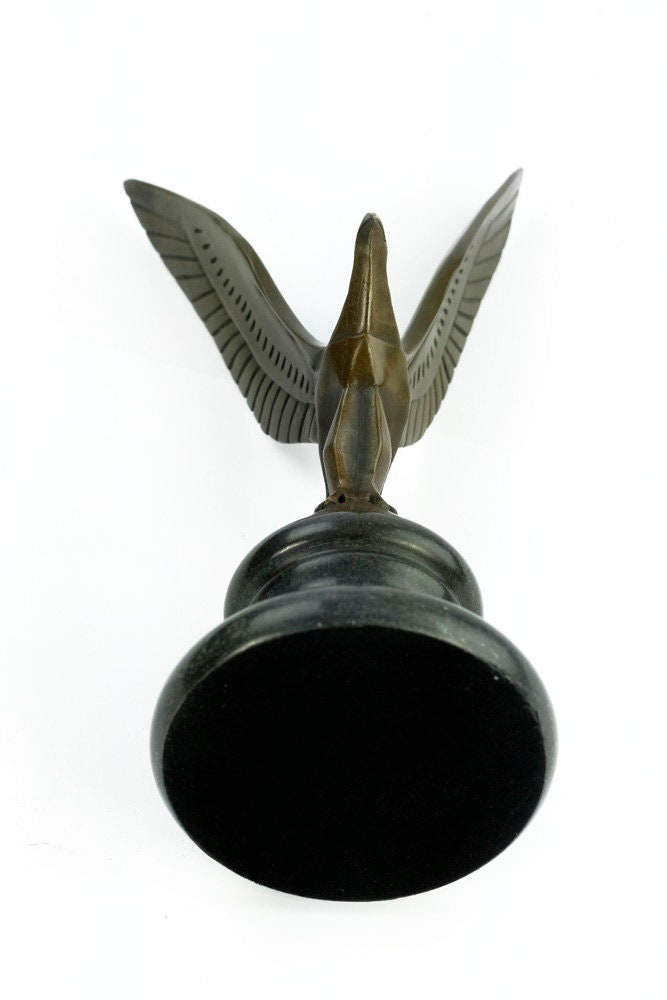 Bronze Art Deco Eagle Statue Bronze Car Mascot Animal Art Figurine Bronze Eagle Sculpture Art Deco Bronzes Eagle Figurine Bronze Art Statue