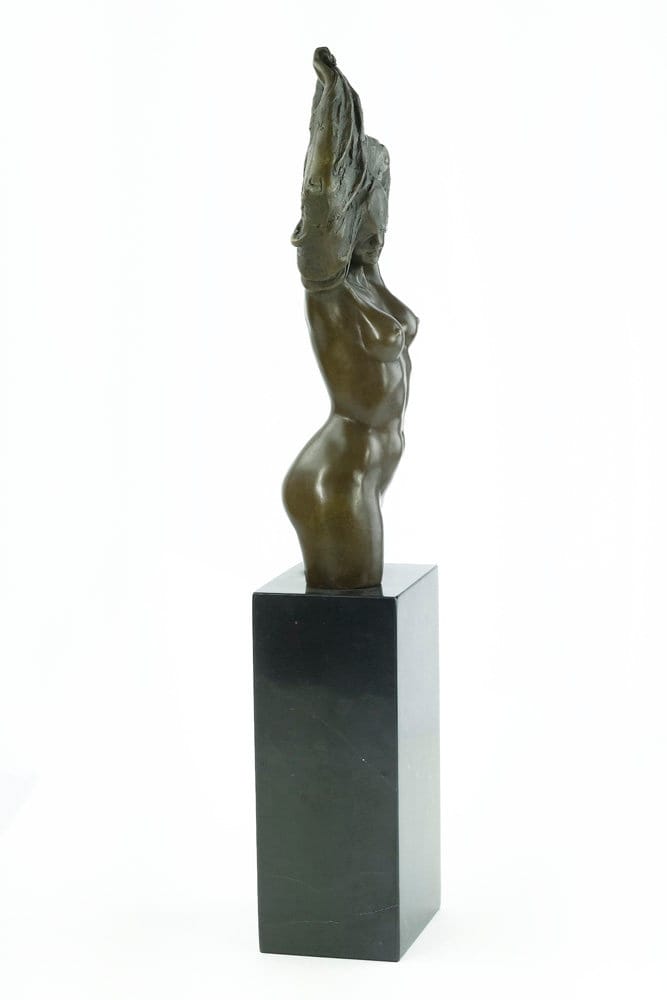 Large Bronze Female Torso Sculpture Undressing Female Statue Modern Art Statue Bronze Female Nude Art Nude Female Torso Art Sculpture