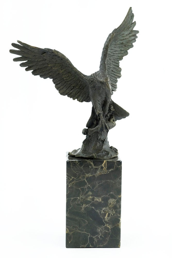 Bronze Fishing Eagle Sculpture Animal Art Figurine Bronze Eagle Statue Bald Eagle Bronze Animal Sculpture Sea Eagle Figure Bronze Eagle Art