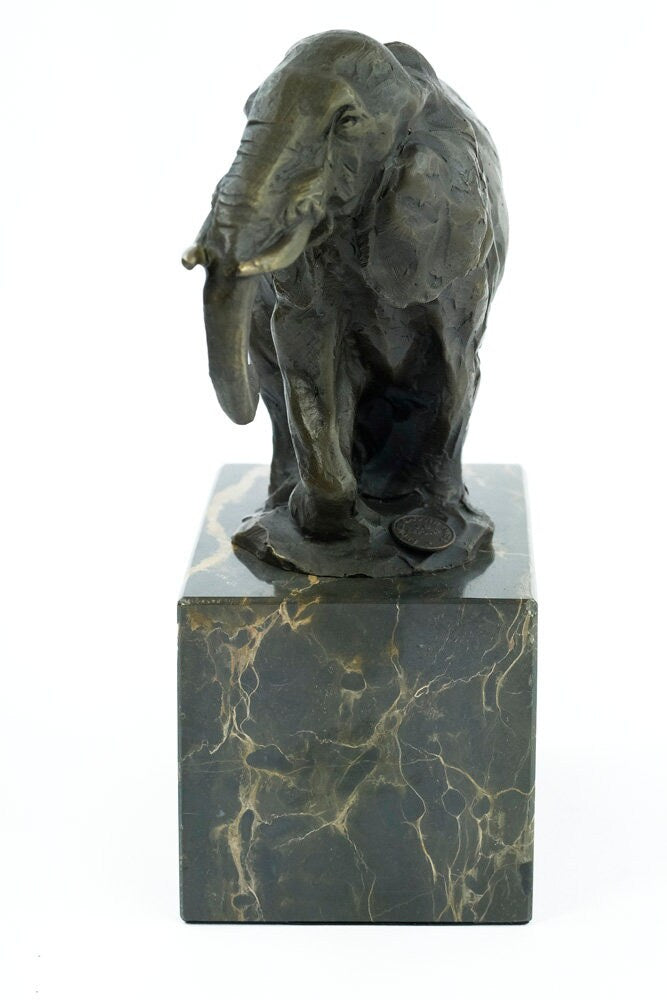 Bronze Elephant Sculpture Wildlife Art Statue Bronze Elephant Statue Walking Elephant Decoration Bronze Elephant Figurine African Animal Art